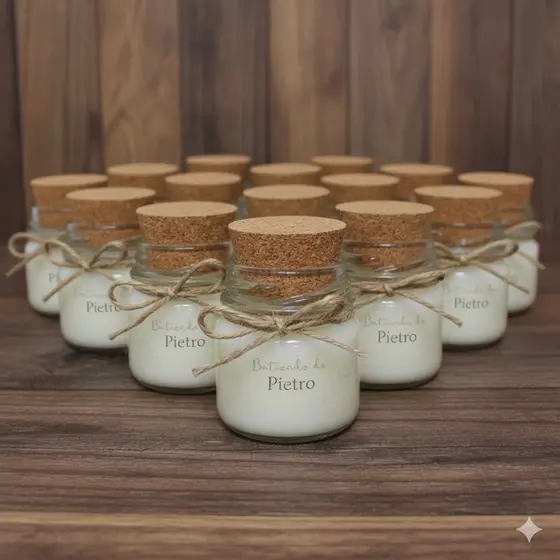 Kit 10 Mini Velas Aromáticas Personalizadas batizado casamento “Envio em 24h”