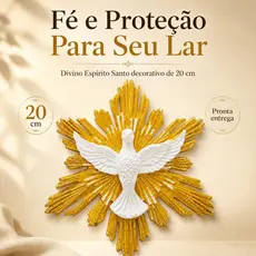 Divino Espírito Santo de Parede 20cm Decoração Religiosa para Casa
