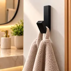 Gancho Adesivo para Parede - Suporte Resistente para Toalhas de Banheiro e Cozinha Sem Furo
