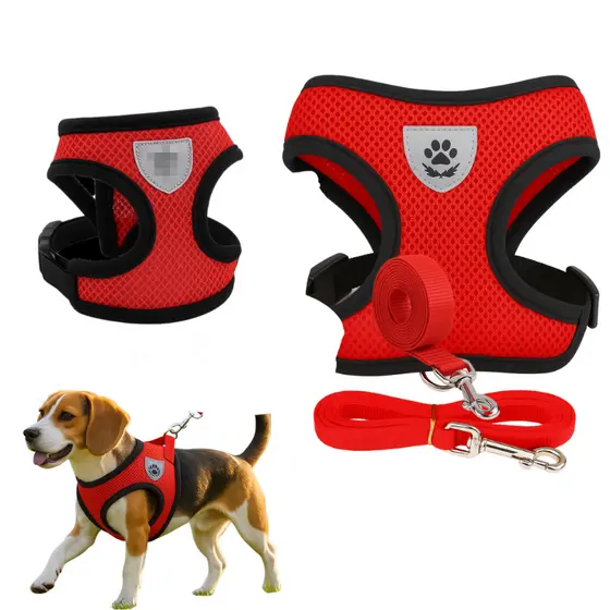 Peitoral Refletivo para Pets Tamanho M – Confortável, Ajustável, Respirável, Antitração e Seguro
