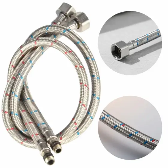 Mangueira Flexível 60cm Inox para Misturador Monocomando Engate Resistente e de Fácil Montagem