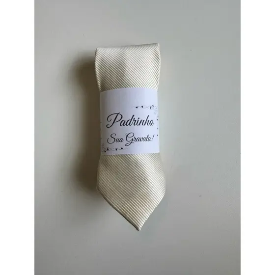 Gravata Champanhe para Padrinhos de Casamento Slim
