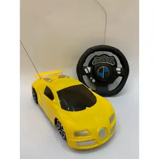 Carro de Controle Remoto Volante Amarelo Carrinho de controle remoto Com Luzes - Brinquedo - Promoçao