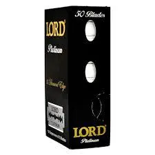 **Lâminas de Barbear Lord Black – Alto Desempenho e Precisão Profissional**Contendo uma Caixinha com 50 Blades