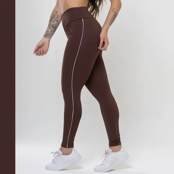 Calça Legging Fitness Feminina Academia Cintura Alta Compressão ZERO Transparência - Vivo