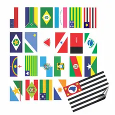 Adesivo - Bandeira_Países - 6 cm - ESTADOS DO BRASIL - SP,RJ,MG,BA,MA,PR,PA,SC,RO,SE,TO,DF