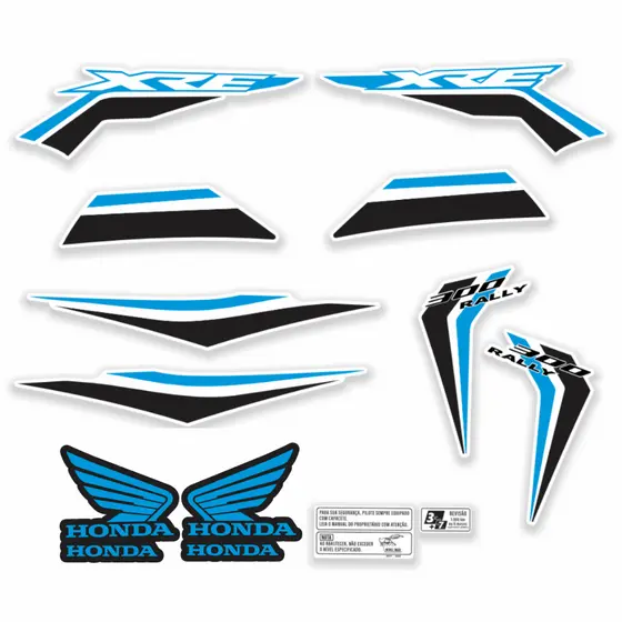 KIT - ADESIVO PARA MOTO - XRE 300_RALLY - 2014 - VARIAS CORES
