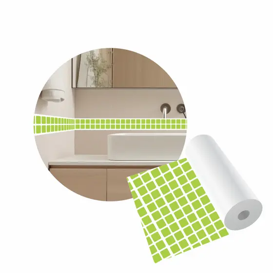 Papel De Parede Adesivo Pastilhas Cozinha Banheiro Lavável - VERDE -  3,5m