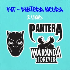 KIT - ADESIVO VINIL - PANTERA NEGRA - WAKANDA 15 - 3 unid - 10 CM MOTO,BICICLETA,SKATE,NOTEBOOK,ESPELHO,STICKER