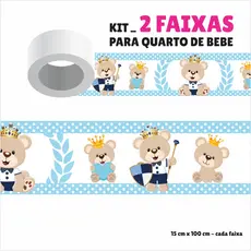 PRINCIPE URSO FX0.104 - Faixa Adesiva para Quarto de Bebê_ 2 unid