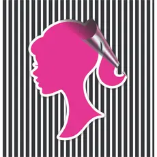 COD: ROSA005 --- Barbie 2 - 10cm - Adesivo - Carro/Moto/Notebook / Skate