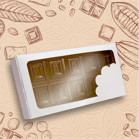 CX001 _  Caixa Barra de Chocolate Gourmet 300g - 16x8,5x3,5cm - KIT 10 UNIDADES