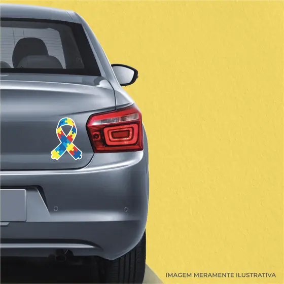Adesivo Vinil - Laço Autismo - Carro, Parede, Vidro, Capacete de moto