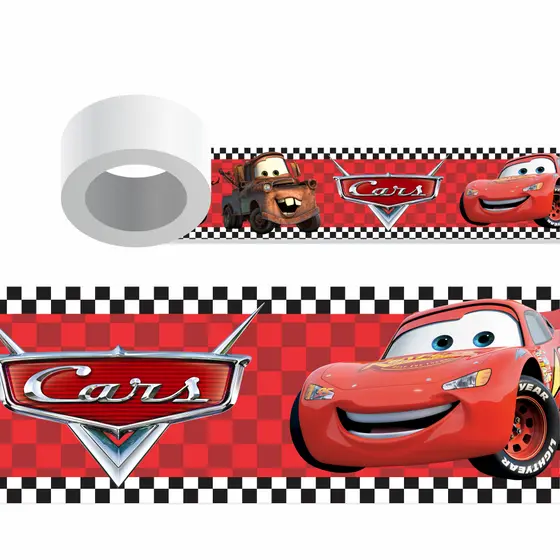 CARROS FX0.020 - Kit com 4 Faixas Papel de Parede Border Faixa Adesiva Decoração Relâmpago
