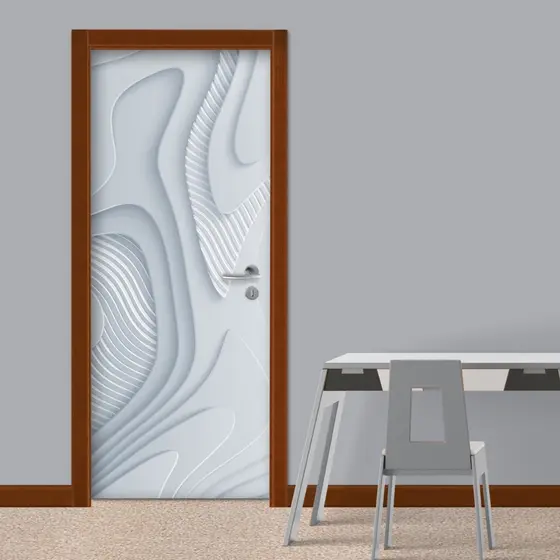 Adesivo Para Portas De Madeira Ou Vidro - ABSTRATO 3D 01570