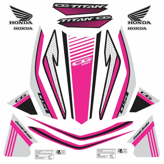 KIT - ADESIVO PARA MOTO - CG TITAN 150 - 2022 - FEMININO