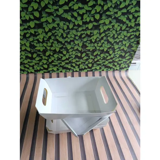 20 CESTINHAs PAPEL BRANCO, 300G - Páscoa; Cesta de Chocolate; Café da manhã / cx002