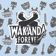 Adesivo Decorativo de Carro - Pantera Negra / Wakanda / Máscara - 10 cm