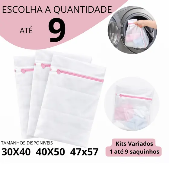 Sacos Lavar Roupa 1/3/4/5/6/9 Saquinhos Lavanderia Roupa Delicada Intima