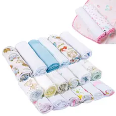 Kit 2 Pacotes Pano De Boca Bebê Infantil Paninho 30x30cm C/ 6 Unid Cada Papi