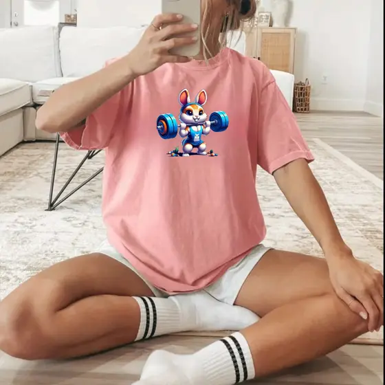 Camiseta Academia Treino Coelha Moramba 100% Algodão