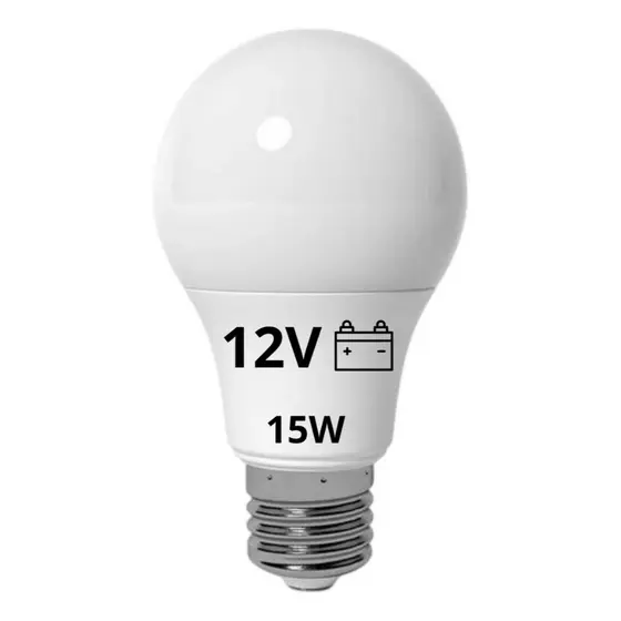 Lâmpada Led Bulbo 10w / 15w 12v E27 Sistema emergencia carro furgao