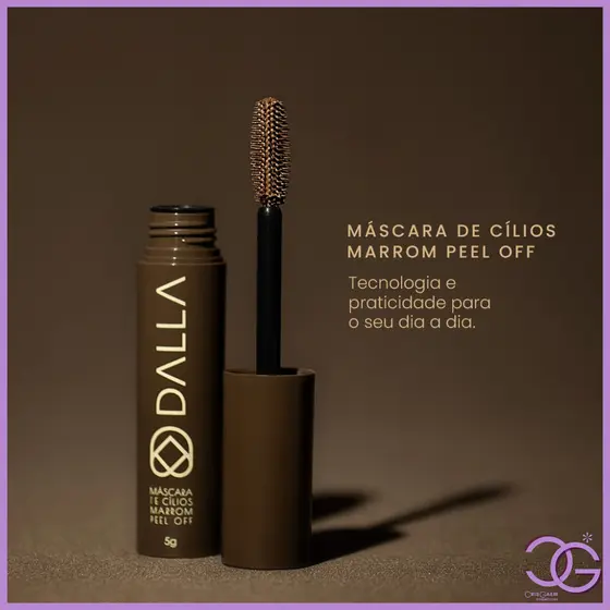 Máscara de Cílios Marrom Peel Off - Dalla