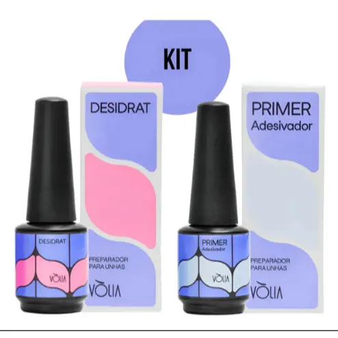 Kit Volia Preparadores Desidratador e Primer sem acido