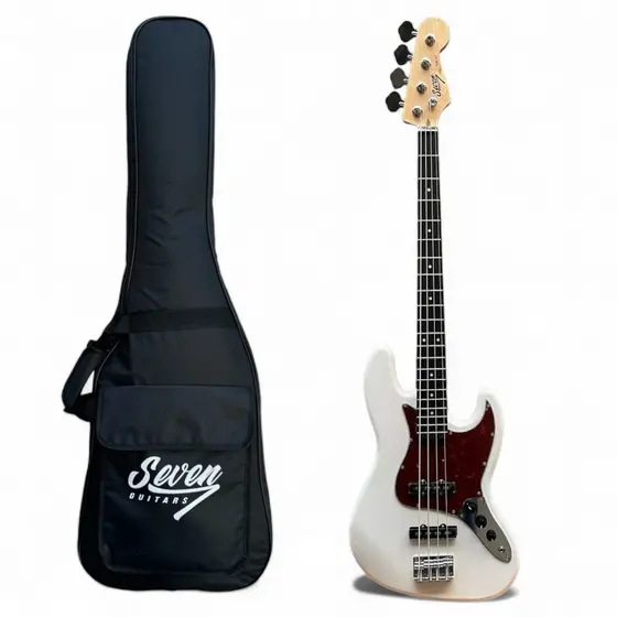 Contrabaixo J.bass Seven Sjb-47 Wh Branco 4c Com Bag