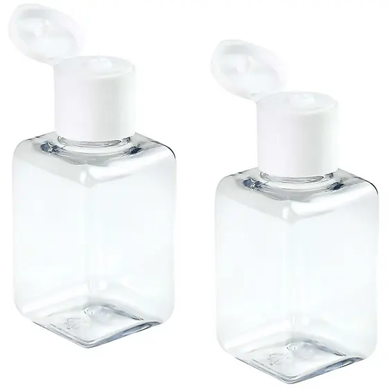 50 Mini Frasquinhos Plástico Pet 40ml Tampa Fliptop - Bisnaga