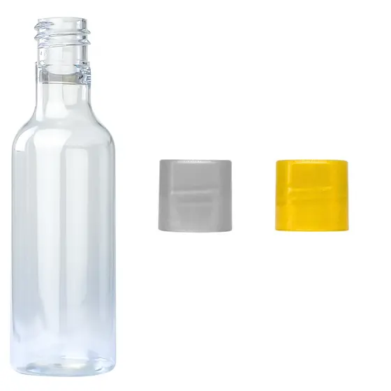 100 Garrafinhas De Pet 50ml Com Tampa de Plástico