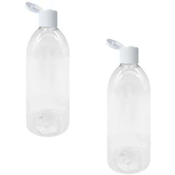 10 Frascos Plásticos 150ml Cilíndrico Com Tampa Fliptop P/ Shampoo Condicionador