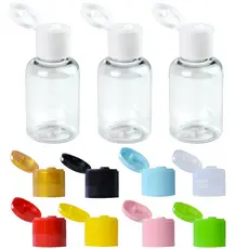 100 Mini Frascos Pet 30ml Tampa Flip Top Álcool Gel Shampoo De Loja e Festas