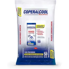 Pacote Lenços Panos Umedecidos Cuidado Para as Mãos Álcool Coperalcool 50 Unidades ( Envio Imediato)