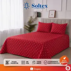Jogo de Lençol Casal Padrão 3 Peças 100% Poliéster Microfibra Estampado Macio