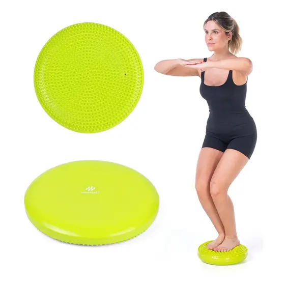 ALMOFADA DISCO EQUILÍBRIO INFLÁVEL YOGA PILATES FISIOTERAPIA 34CM 150KG