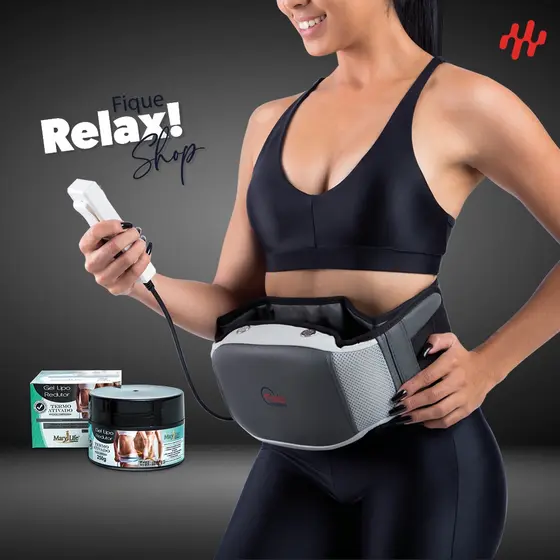 Cinta Modeladora Abdominal Vibratória Ajustável Tonificador