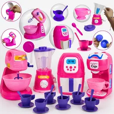 Kit Cozinha Infantil 25pcs Brinquedo Eletrodomésticos Comidinhas Acessórios