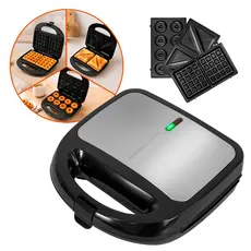 3 Em 1 Portátil Sanduicheiras Waffle Donuts Fast Antiaderente 110V/220V