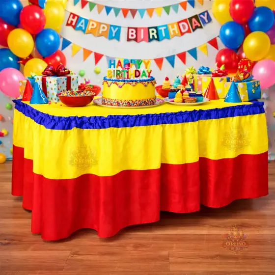 Toalha Saia de Mesa TNT Festa Infantil | Ideal para Mesa do Bolo