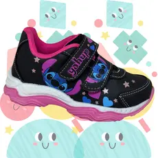 Tênis Infantil Stitch Com Luz Confortável Meninas Antiderrapante para Escola Passeio