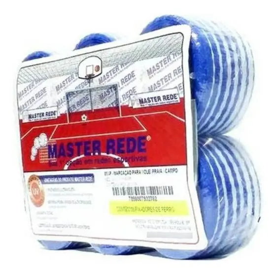 Kit Marcação Volei De Praia Areia Campo Com Fixadores -azul Cor Azul