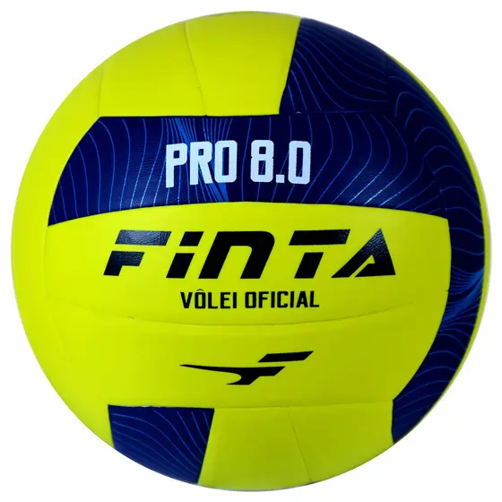 Bola de Vôlei Oficial Finta PRO 8.0 Amarela Cor:Amarelo;Tamanho:Único;Gênero:Unissex;