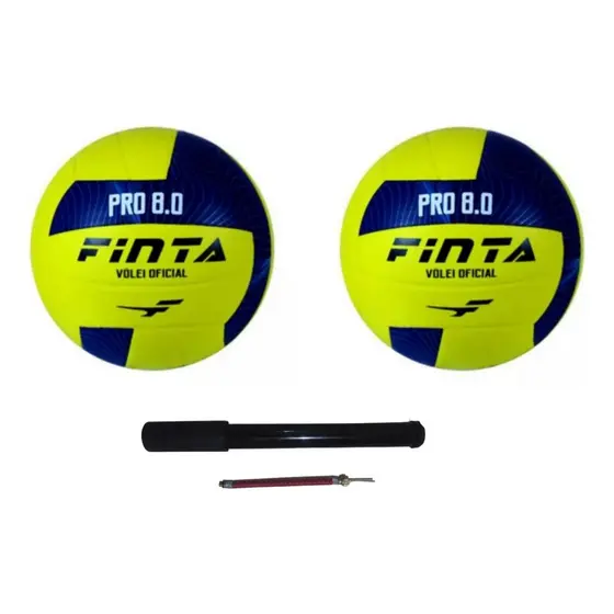 Kit 2 Bola De Vôlei Pvc Quadra Praia Tamanho Oficial Brinde
