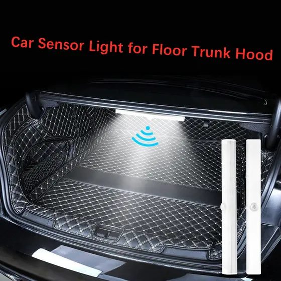 Luz De Sensor Para Carro O Capô Do Porta-Malas Chão USB Barra De Indução Automática Recarregável Lâmpada Magnética De Modo Maual/Sensoriamento