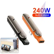 Adaptador De Suporte De Carregamento De Telefone Tipo C 240W Rápido OTG Macho Para Conversor Fêmea USB-Com Dobrável