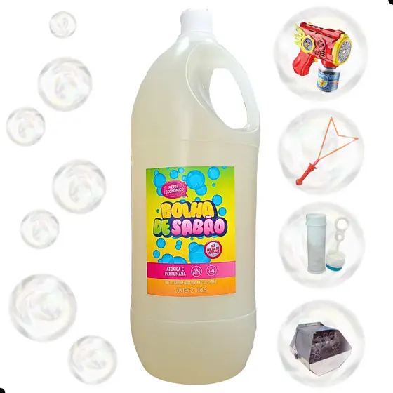Refil Líquido Bolha De Sabão Gigante Bubble para brinquedo 2 Litros bolinha bolinha de sabão