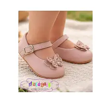 Sapatilha Infantil Bebê Menina com Borboleta Glitter – Conforto e Estilo para Bebê Menina