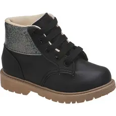 Bota Feminino Infantil Tratorado preto com gliter