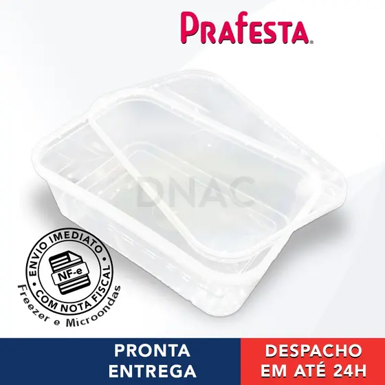Pote Retangular com Lacre - Prafesta com 10 un